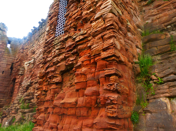Erosion showing the exposed core in the centre of the tower